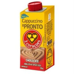 Cappuccino Pronto 3 Corações Chocolate 190ml