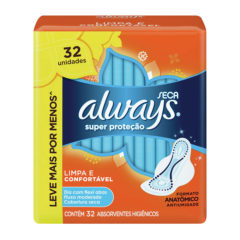 Absorvente Always Seca com Abas 32Un
