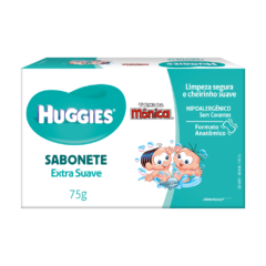 Sabonete Barra Huggies Turma da Mônica 75g