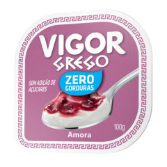 Iogurte Vigor Grego Zero Gorduras Amora 100g