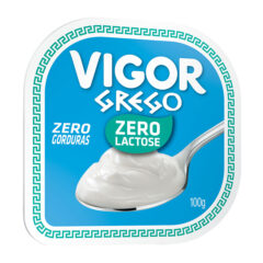 Iogurte Vigor Grego Desnatado Zero Lactose Tradicional 100g